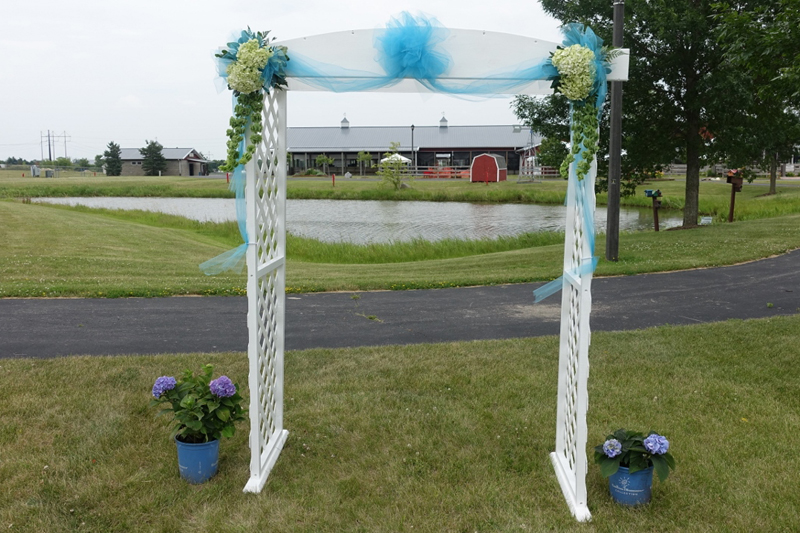 White Lattice Arch