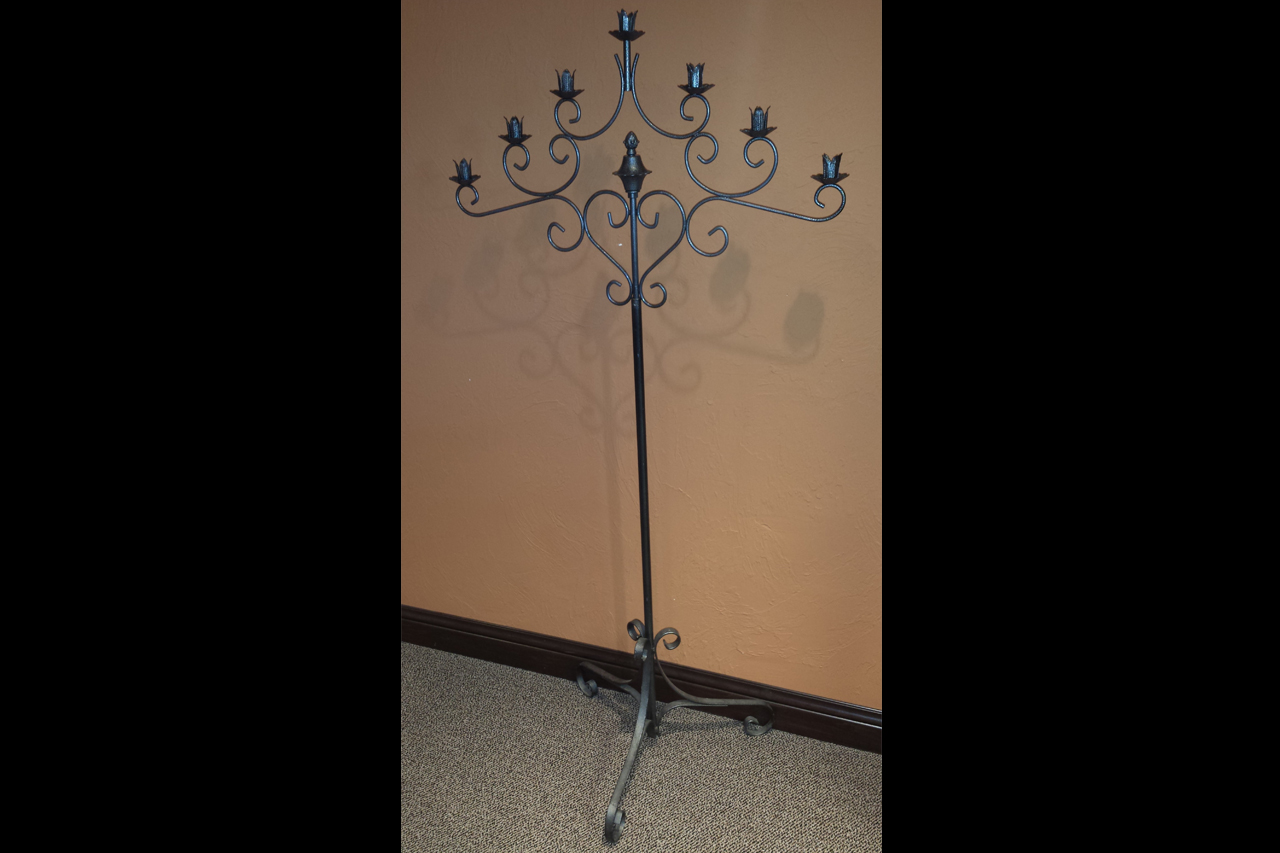 Black Floor Candelabra