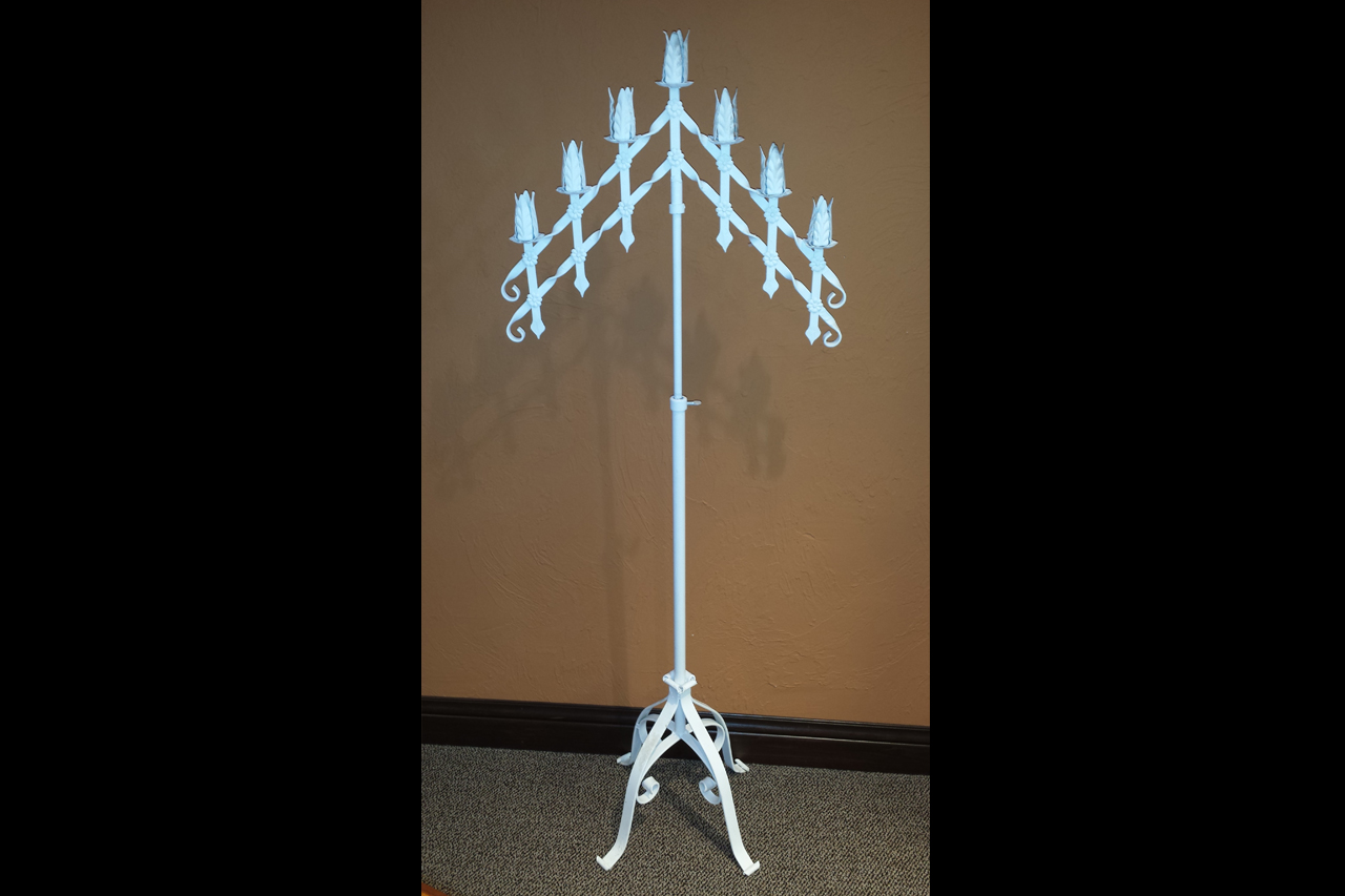 White Floor Candelabra