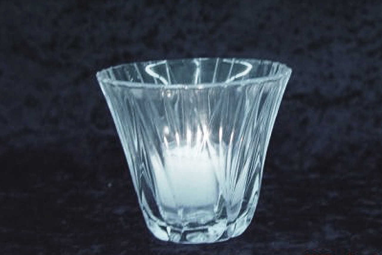 Cut Glass Votive Holder