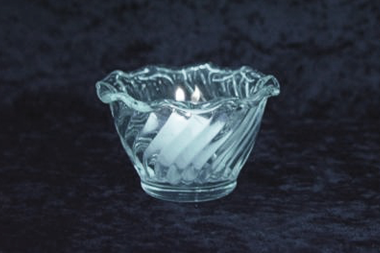 Fluted Swirl Votive Holder